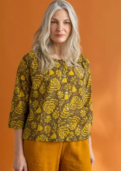 Vävd blus ”Hedda” i ekologisk bomull