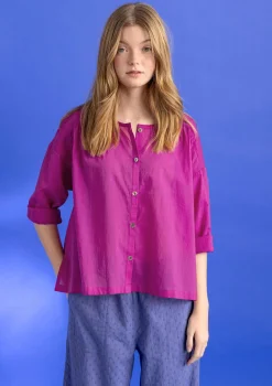 Vävd blus ”Hedda” i ekologisk bomull