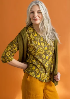 Vävd blus ”Hedda” i ekologisk bomull
