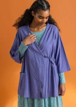 Vävd kimono i ekologisk bomullsdobby