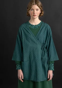 Vävd kimono i ekologisk bomullsdobby