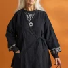 Vävd kimono i ekologisk bomullsdobby