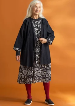 Vävd kimono i ekologisk bomullsdobby