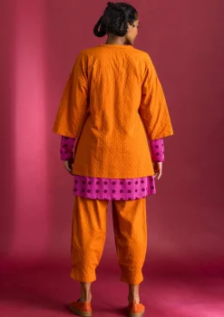Vävd kimono i ekologisk bomullsdobby
